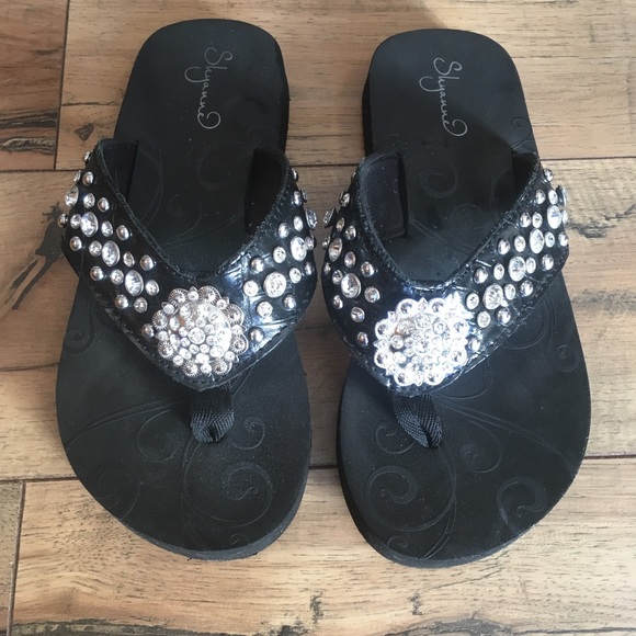 blingy flip flops